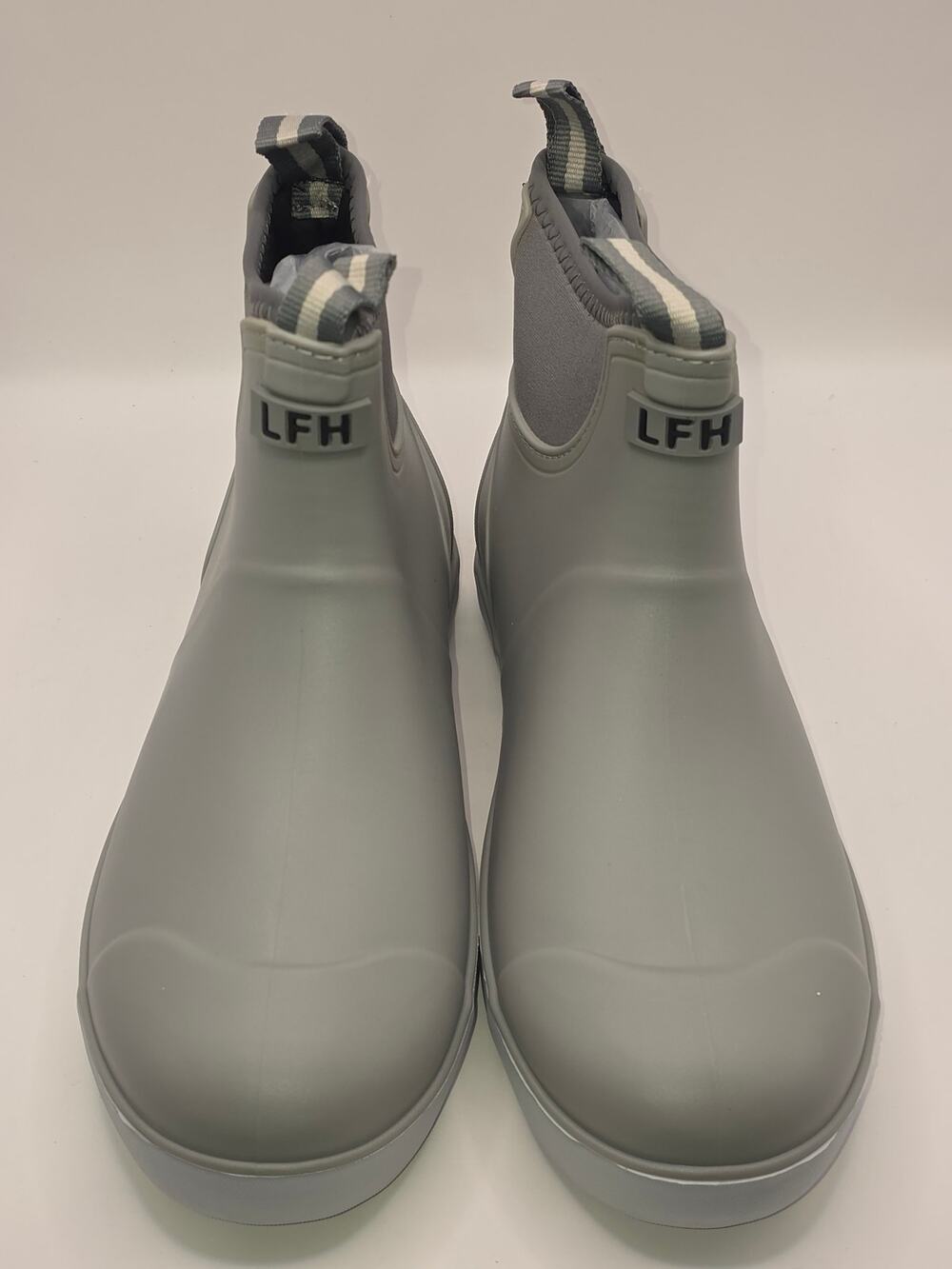 Men's Gray Ankle Rain Boots Waterproof Slip On US Size 10/10.5 270